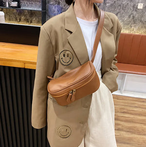 Square PU Leather Fanny Pack Bananka Waist Bag