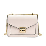 Chain Leather Shoulder Messenger Bag for Women, Summer Square Handbag