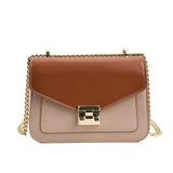 Chain Leather Shoulder Messenger Bag for Women, Summer Square Handbag