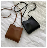 Vintage Crossbody Bucket Bag for Women