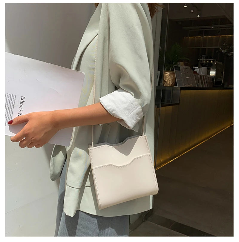 Vintage Crossbody Bucket Bag for Women