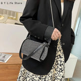 Silver Rhinestone Texture Small Bag Crystal Handbag