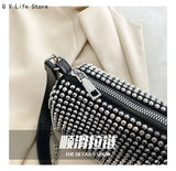Silver Rhinestone Texture Small Bag Crystal Handbag