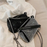 Silver Rhinestone Texture Small Bag Crystal Handbag