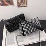 Silver Rhinestone Texture Small Bag Crystal Handbag