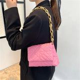 Small Retro Women's Portable Chain Bag Texture Messenger Bags