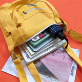Canvas Solid Color Tote Bag Long Strap Large Shop Handbag Purses