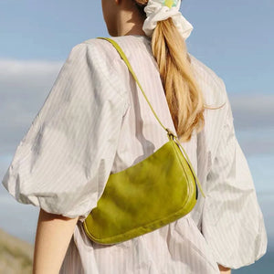 Solid Color Shoulder Bags with Small Purses for Ladies