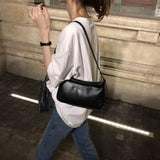 Solid Color Shoulder Bags with Small Purses for Ladies