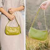 Solid Color Shoulder Bags with Small Purses for Ladies