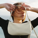Solid Color Shoulder Bags with Small Purses for Ladies