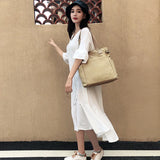 Canvas Shoulder Bag Large Capacity Retro Wild Women Bag
