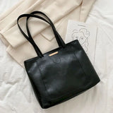 Women's Large Capacity Shoulder Bag Tote Handbag Solid Color