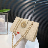 Fashion Lingge Single Shoulder Tote Bag