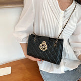 Fashion Lingge Single Shoulder Tote Bag