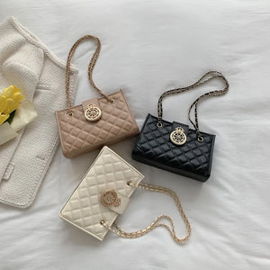 Fashion Lingge Single Shoulder Tote Bag
