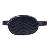 Quilted Waist Bag Vintage Shoulder Bag Leather Belt Bags