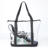 Clear Stadium Security Travel & Gym Zippered Tote Beach Bag PVC Construction