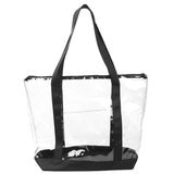 Clear Stadium Security Travel & Gym Zippered Tote Beach Bag PVC Construction