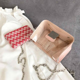 Women's Clear Transparent Chain Shoulder Bag Jelly Crossbody