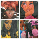 African American Srt Pattern Sling Bag Shoulder Bags Purses Handbags