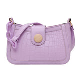 Crocodile Pattern Handbag Leather Shoulder Bag Chain Lock Messenger Bag