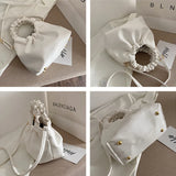 Women's Fold Buckle Shoulder Bag Messenger Bag PU Leather Handbags