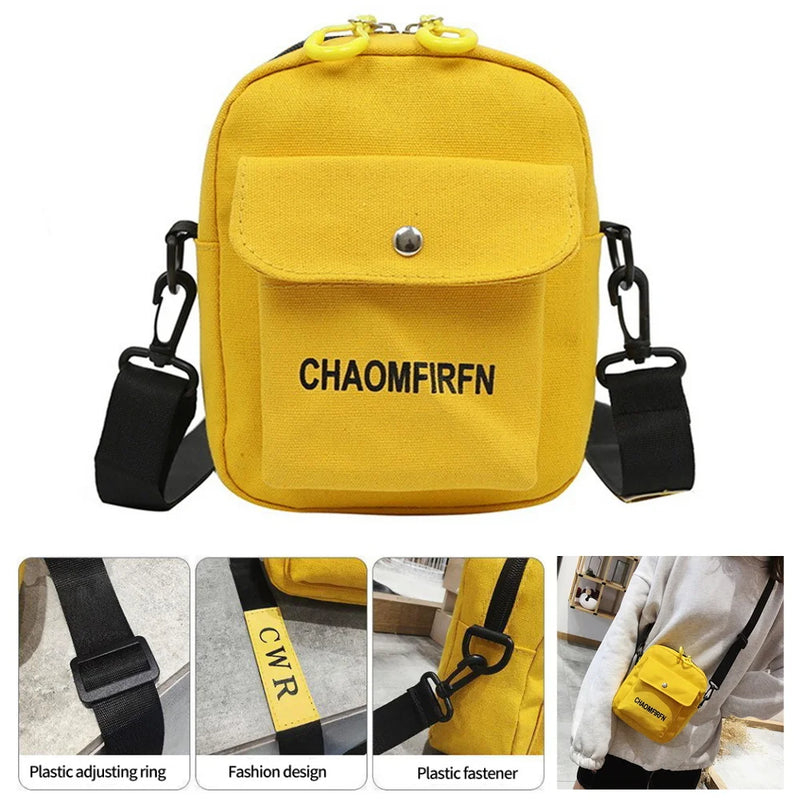 Canvas Crossbody Bags Zipper Handbags Shoulder Purse