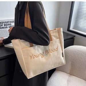 Canvas Shoulder Bags Casual Shopper Tote Bag Female Handbag School Bags Satchel