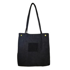 Corduroy Shoulder Bag Women Tote Casual Handbag Reusable Shopping Bags