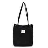 Corduroy Casual Tote Handbag, Shoulder Bag