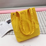 Corduroy Shoulder Bag Handbag Tote Eco-Friendly