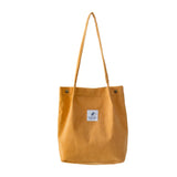 Corduroy Shoulder Bag Reusable Tote