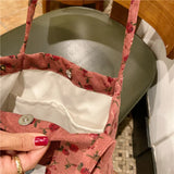 Corduroy Snap Button Shoulder Bag Large Capacity Tote Handbags
