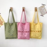 Women's Sweet Shoulder Bag Large-capacity Shopping Bag English Pattern