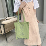 Women's Sweet Shoulder Bag Large-capacity Shopping Bag English Pattern