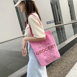 Women's Sweet Shoulder Bag Large-capacity Shopping Bag English Pattern