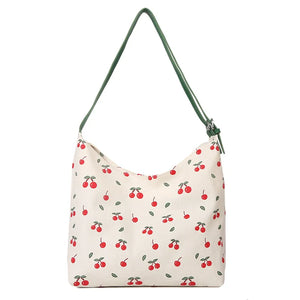 Versatile Canvas Fashion Shoulder Bag Large Capacity Shopping Bag