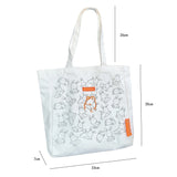 Canvas Floral Shoulder Bag Large Capacity Printed Shopping Bag