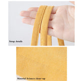 Corduroy Tote Bag Casual Solid Shoulder Bag Student Handbag