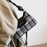Plaid Shoulder Bag for Women All-match Handbags Totes