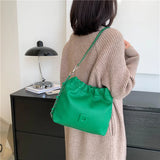 Women's High Bucket Shoulder Bag with Chains
