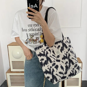 Retro Canvas Tote Shoulder Bag Large Capacity for Women