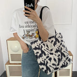 Retro Canvas Tote Shoulder Bag Large Capacity for Women
