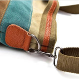 Canvas Shoulder Bag Striped Reusable Shopping Casual Tote Female Handbag