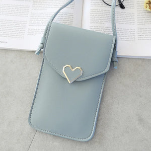 Women's Touch Screen Cell Phone Purse Shoulder Bag, PU Leather Crossbody Handbag