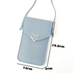 Women's Touch Screen Cell Phone Purse Shoulder Bag, PU Leather Crossbody Handbag