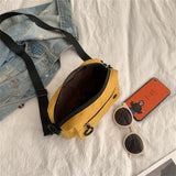 Canvas Tote Shoulder Bag Zipper Handbag Casual Outdoor Bag