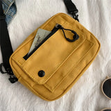 Canvas Tote Shoulder Bag Zipper Handbag Casual Outdoor Bag