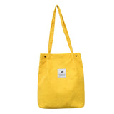 Corduroy Shoulder Bag Women Casual Tote Handbag